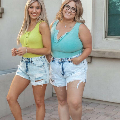 Aqua Sleeveless Bodysuit